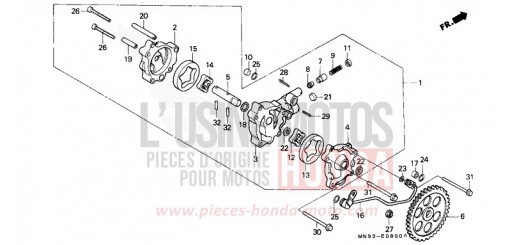 POMPE A HUILE NX650K de 1989